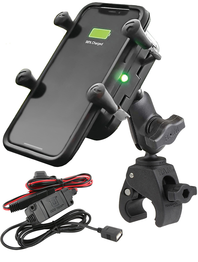 RAM-B-400-A-UN12W-V7M Tough-Charge induktive Motorrad Halterung für Smartphones, Tough-Claw Basis 1