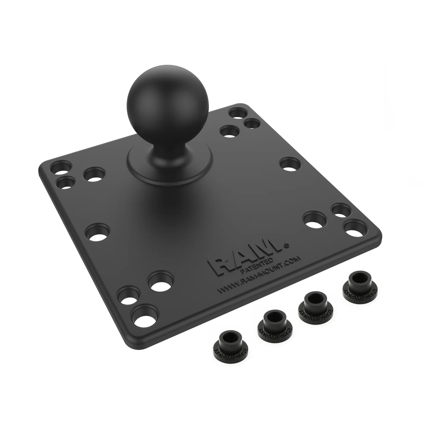 RAM-101U-D-246 VESA-Halterung (100x100/75x75) - C-Arm lang, Round Base, Aluminium 3
