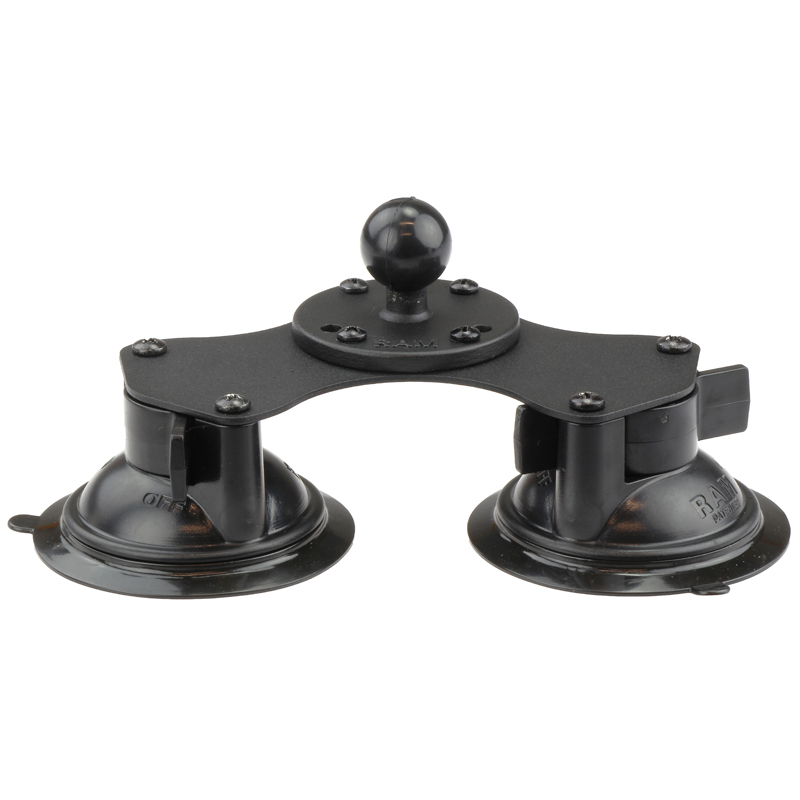 RAM-B-189B-202U Ram Mount Twist-Lock Zweifach-Saugnapfbasis mit B-Kugel 1
