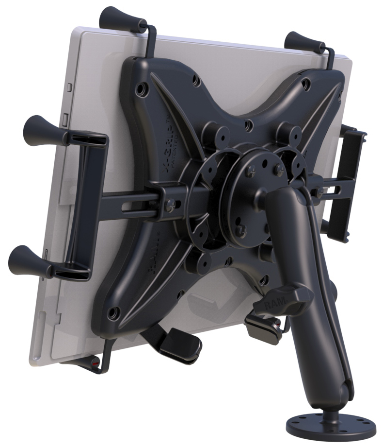 RAM-B-101-C-UN11U Ram Mount X-Grip Set 12-13 Zoll Tablets - 2 mal Round Base, B-Arm lang Aluminium 2