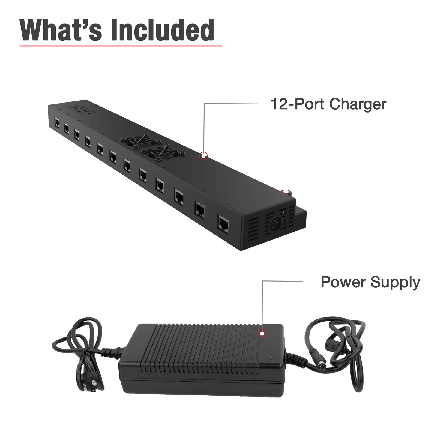 RAM-GDS-CHARGE-USBC-RJ45-12 GDS® 12-Port 300W USB-C + RJ45 Power Delivery Wandladegerät 1