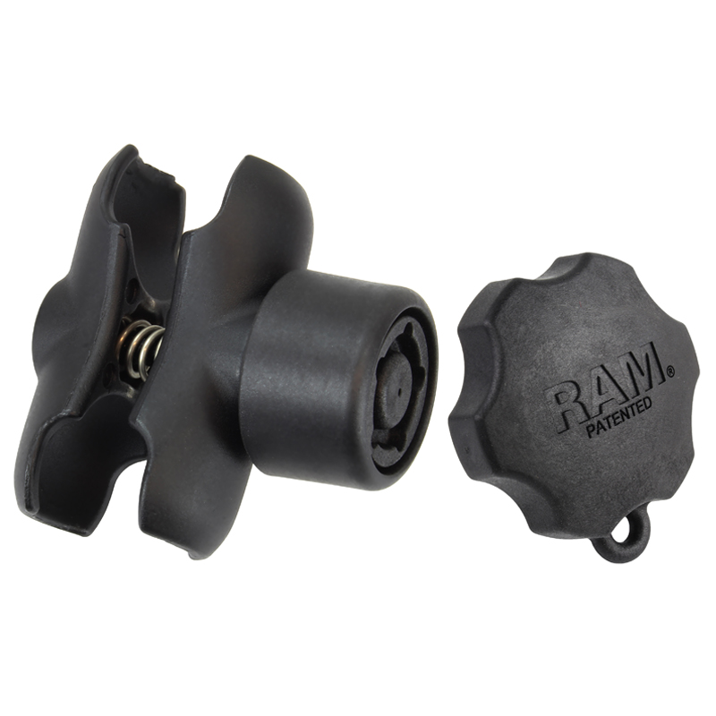 RAM-201-BSU Socket Arm kurz mit Pin-Lock Sicherheitsdrehknopf 1