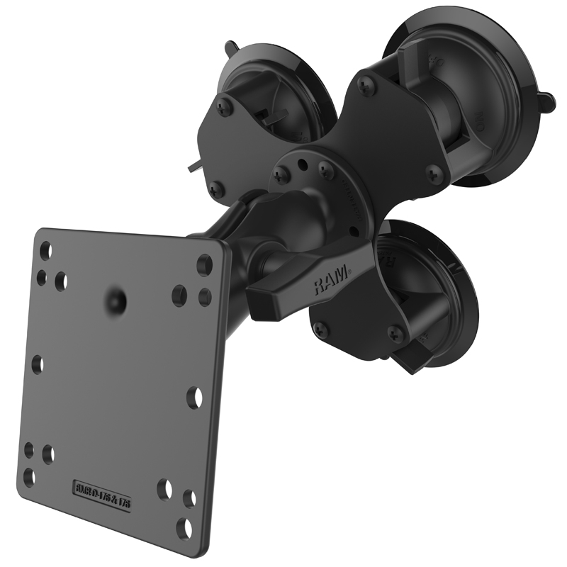 RAM-101U-B-SPX1 Dreifache Saugnapfbasis mit VESA-Platte 100x100 1
