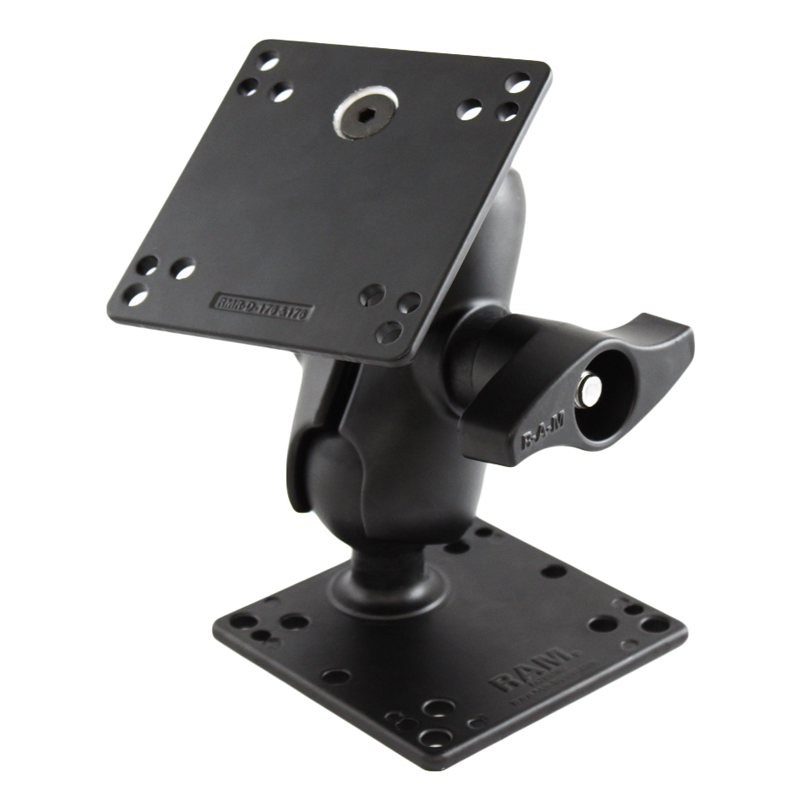 RAM-D-101U-C-RAY1 Double Ball Mount (kurz) mit 2 VESA-Platten stahlverstärkt mit Kontermutter 1