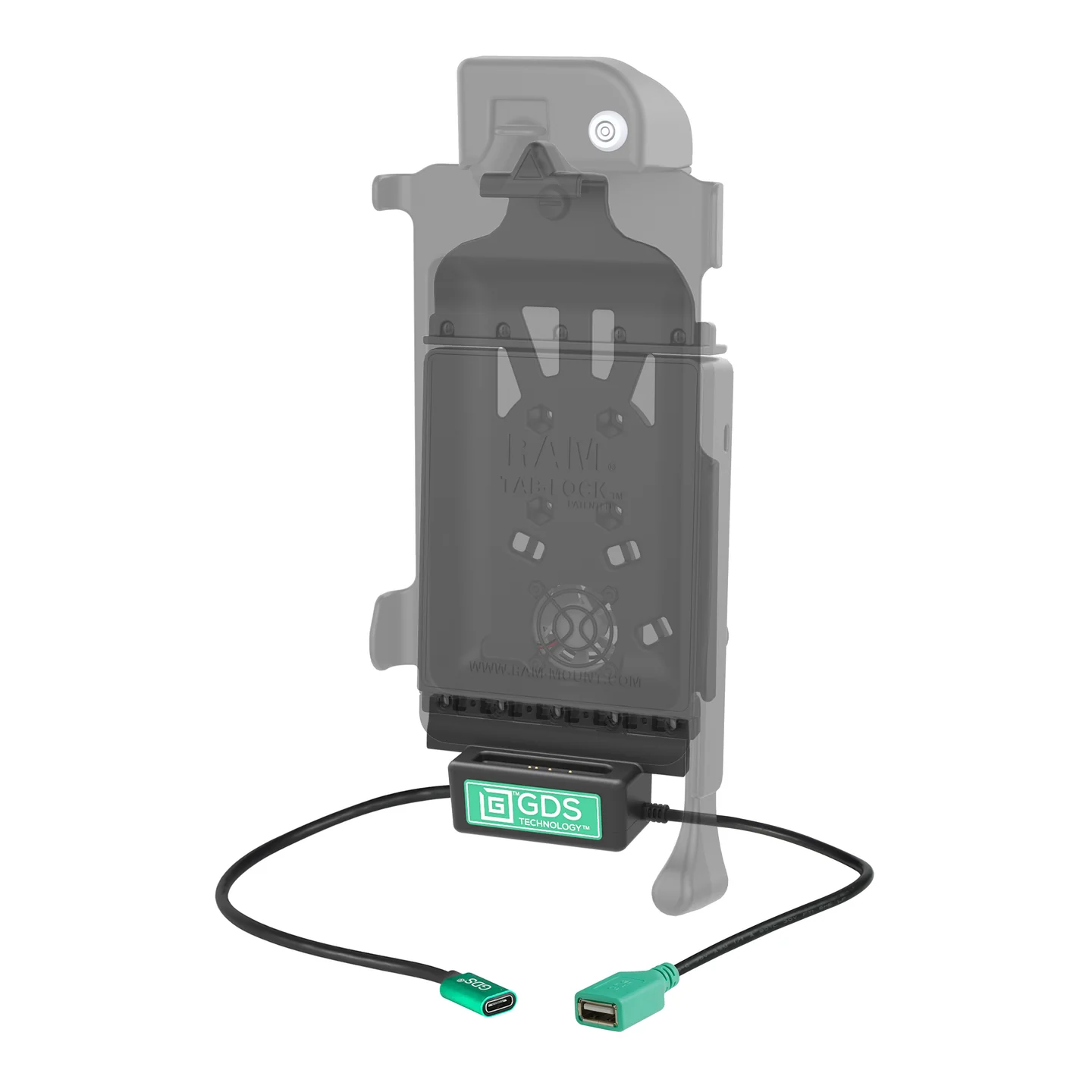 RAM-GDS-DOCK-V10PDU GDS Power + Single USB-A Dock Cup für IntelliSkin Next Gen Tablets 2