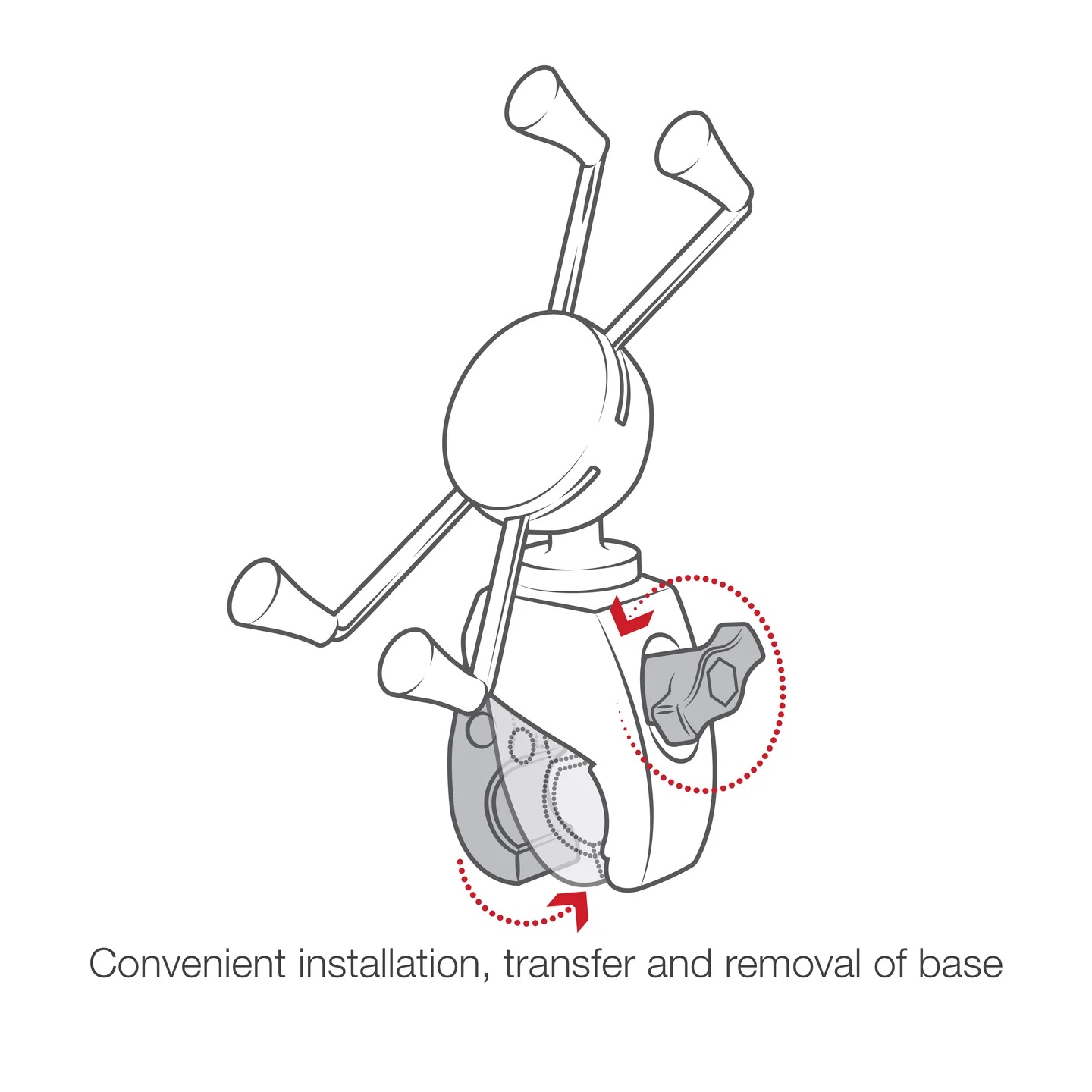 RAM-HOL-UN10-400U large X-Grip für große Smartphones - Small Claw, Snap-Link, niedriges Profil 4