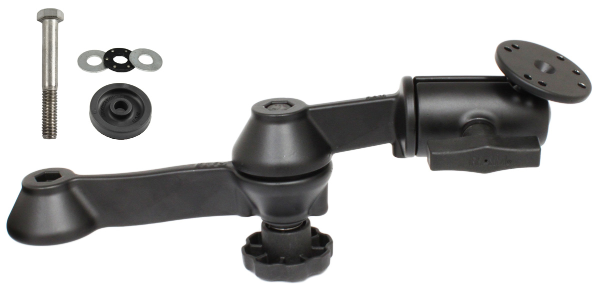 RAM-VB-110-1DFU Doppelschwenkarm-Set für Tele-Pole mit Round Base und Hardware 0