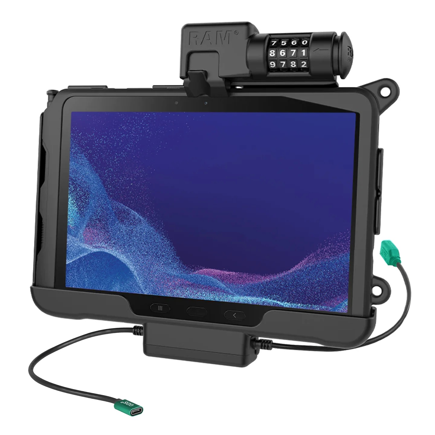 RAM-HOL-SAM57CPCL-1AU RAM®EZ-Roll'r™ Lade- und Datendock Tab Active4 Pro/Tab Active Pro/Zahlenschloss 1