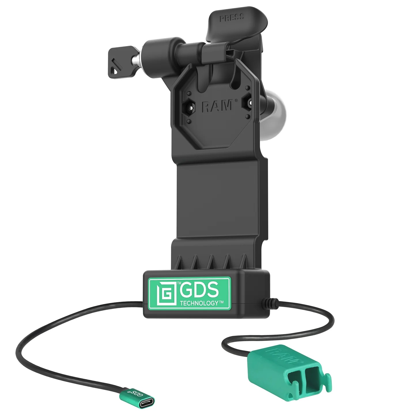 RAM-GDS-DOCKLL-U1CD2U GDS® Uni-Conn™-Dock Power USB-C & Dual Peripherie USB-A (Schloss links) 2