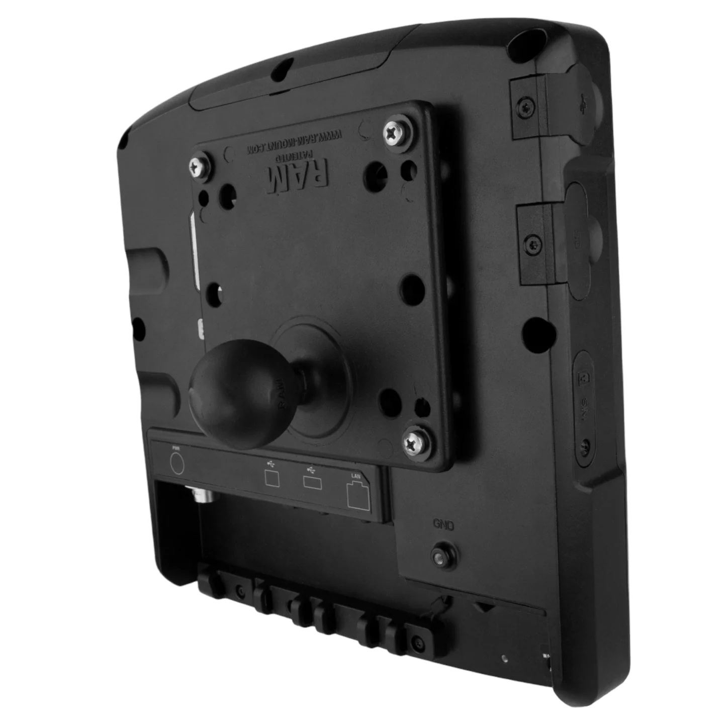 RAM-101U-D-246 VESA-Halterung (100x100/75x75) - C-Arm lang, Round Base, Aluminium 6
