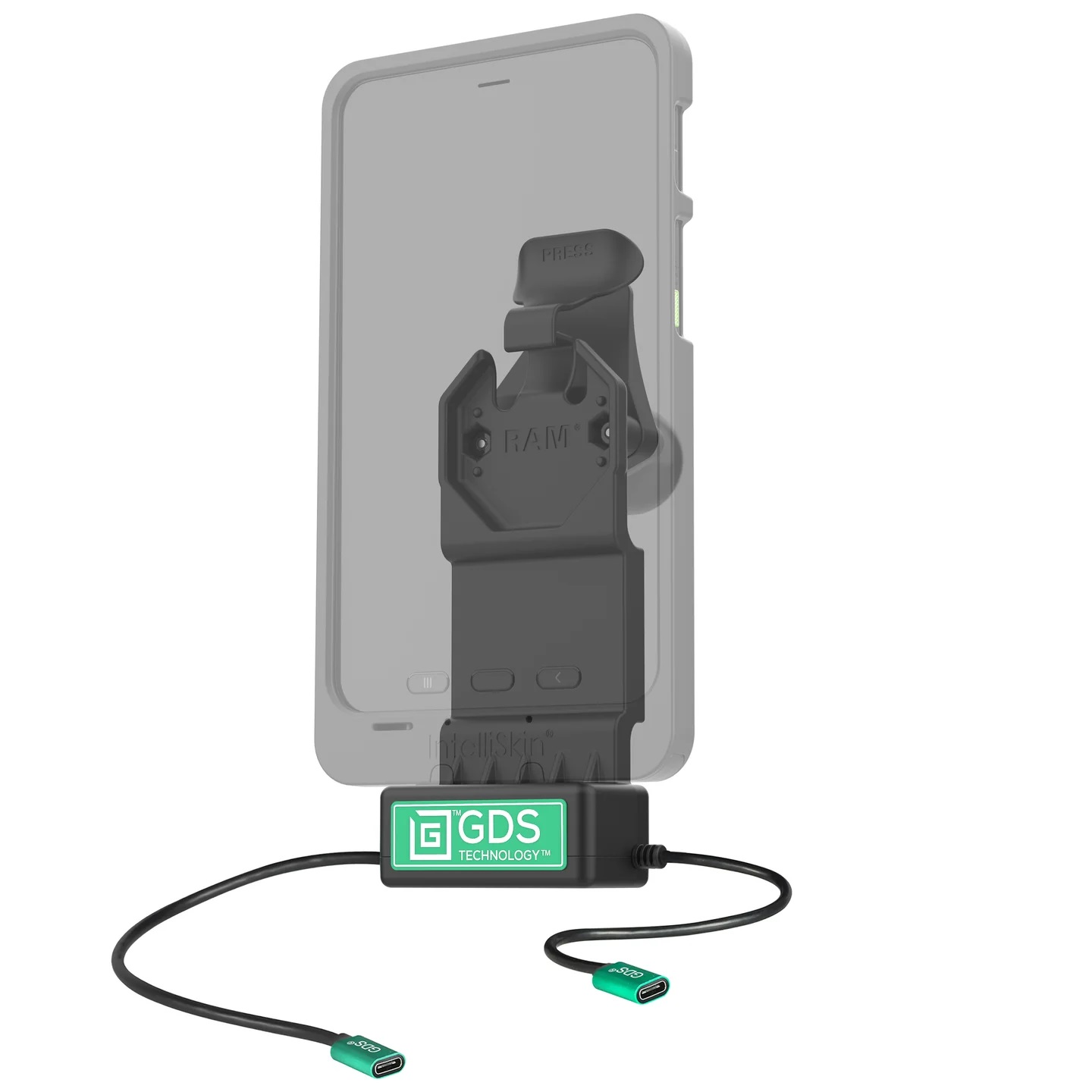 RAM-GDS-DOCK-U1CP-CU GDS Uni-Conn Dock Pogo-Pins - Power USB-C und Single Peripherie USB-C 1
