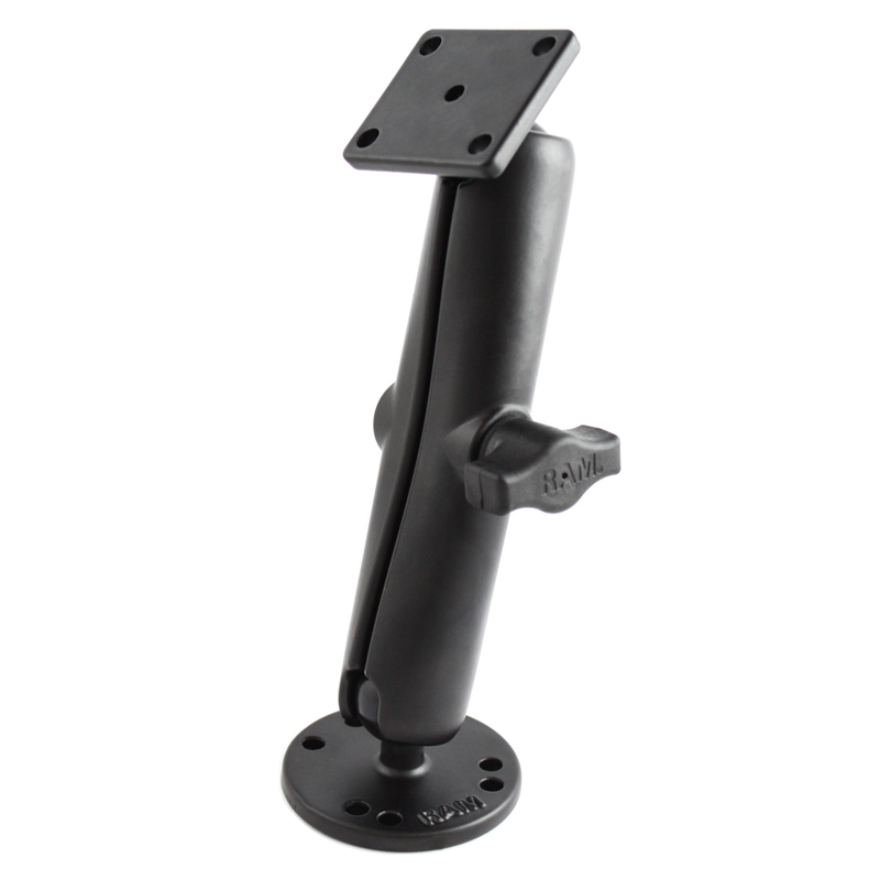 RAM-B-139U-C Double Ball Mount mit Square Base und Round Base (lang) 1