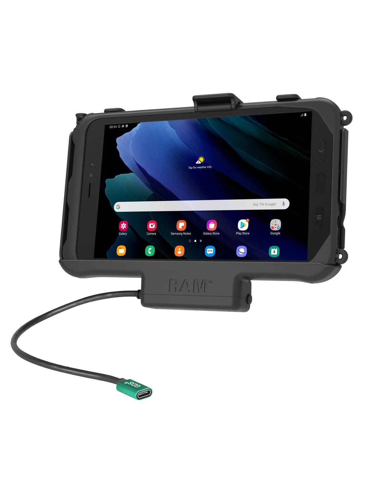 RAM-HOL-SAM60CPU EZ-Roll'r Ladestation/Halteschale für Samsung Tab Active 2, 3 & 5 mit USB-C 1