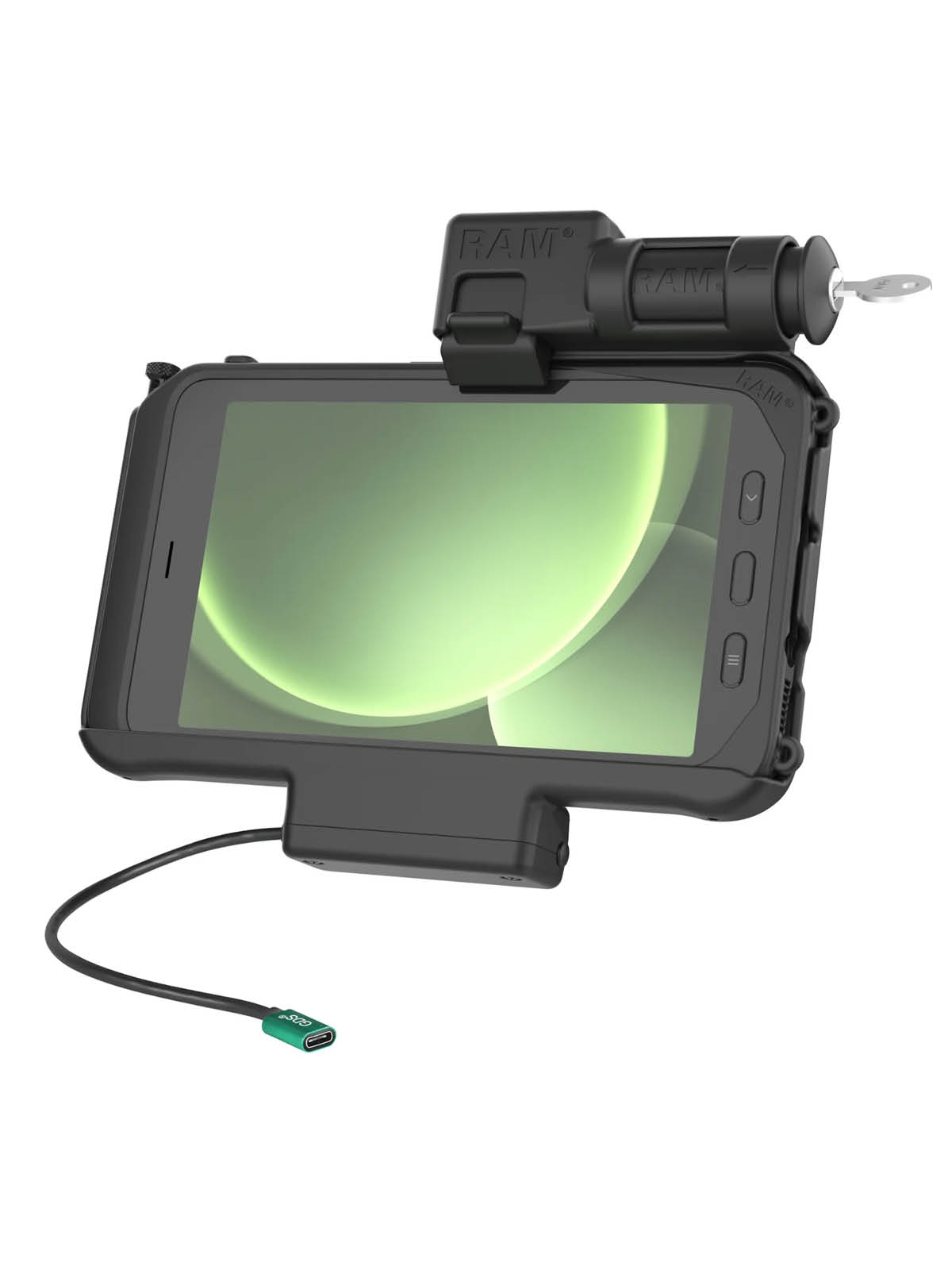 RAM-HOL-SAM58CPKLU EZ-Roll'r™ USB-C Ladedock für Samsung Tab Active5 & 3, mit Schloss 0