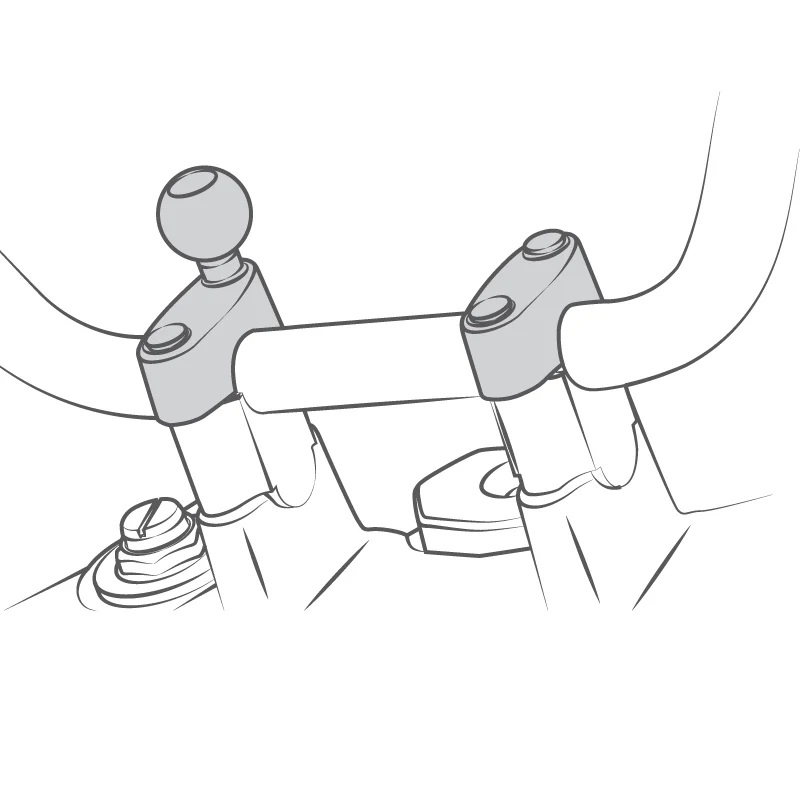 RAM-B-367-UN10U large X-Grip für große Smartphones -Motorrad Lenkerklemmebasis M8-Schraube 11