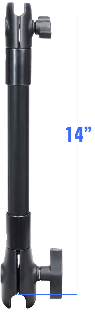 RAP-CB-201-14U Verlängerungsarm 14" mit B- und C-System Socket Arm 1