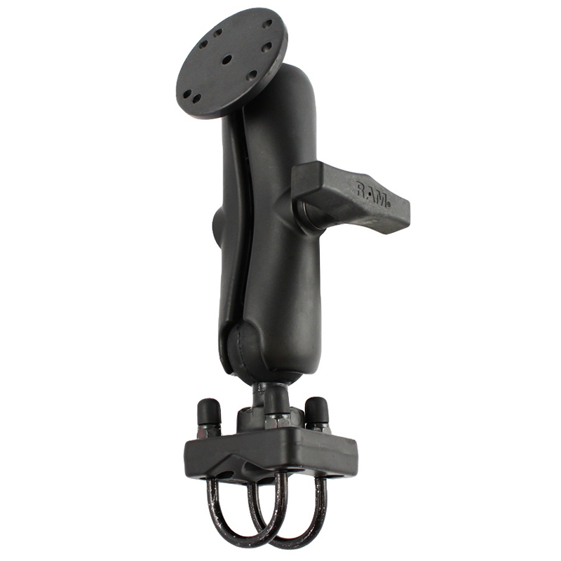 RAM-101U-CA1 Rohrhalterset mit Doppelbügelschelle 1,3-3,17 cm und Round Base 1