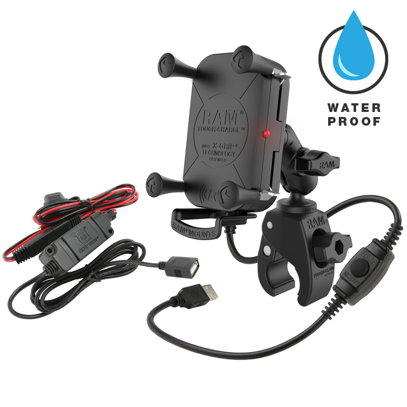 RAM-B-400-A-UN12W-V7M Tough-Charge induktive Motorrad Halterung für Smartphones, Tough-Claw Basis 2