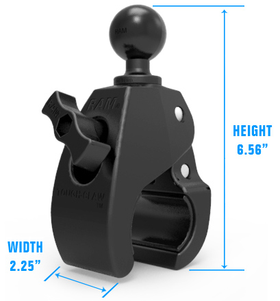 RAP-401-202U C-Arm-Basisset mittllang - Tough-Claw Halteklammer groß, Round Base C-Kugel 8