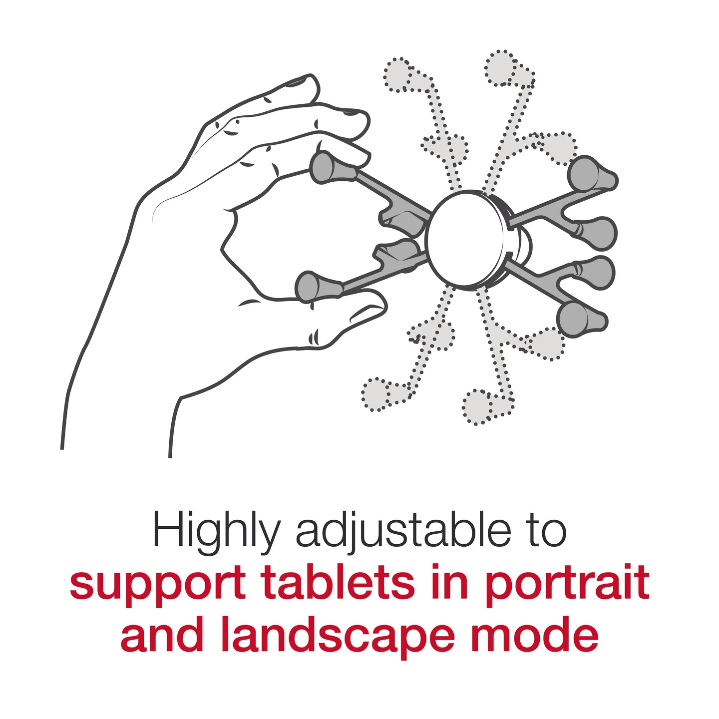 RAP-B-378-UN8U X-Grip Universalhalter-Set für 7-8 Zoll Tablets - Klebebasis, Kunststoff 8