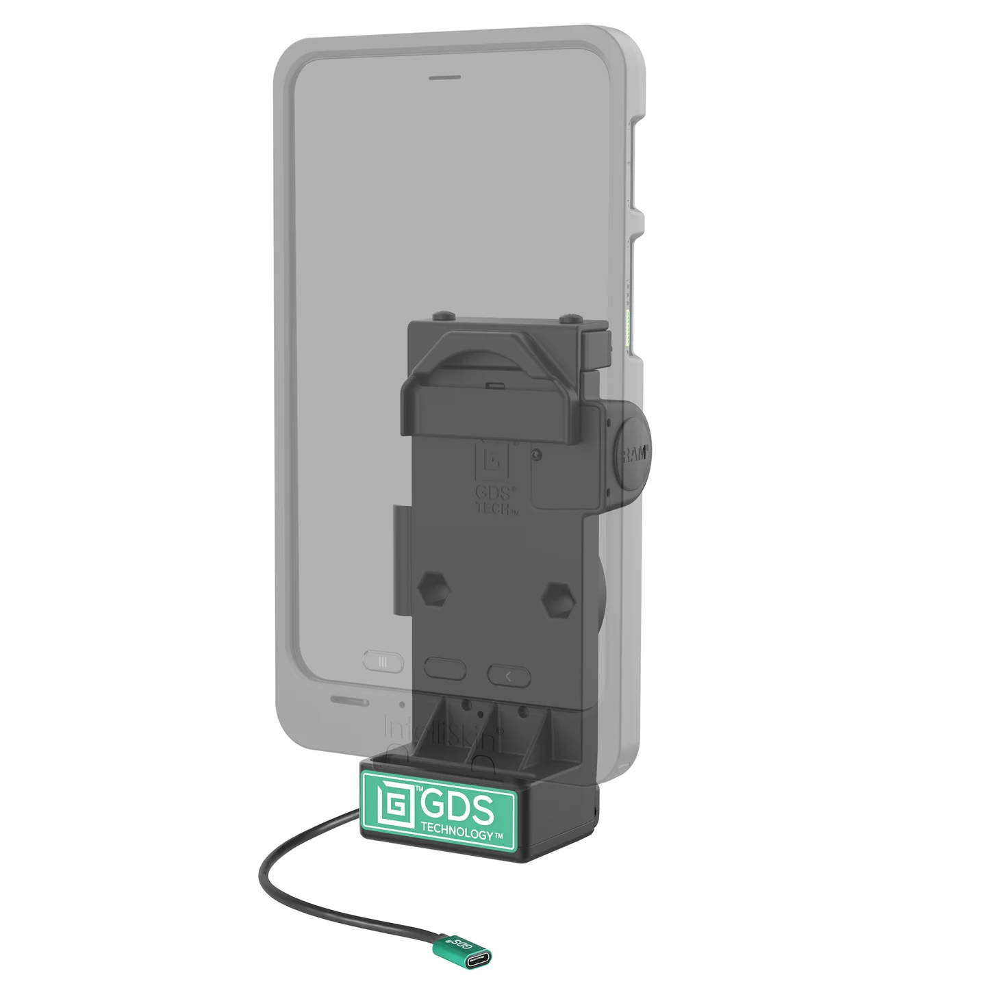RAM-GDS-DOCK-V12-U1CPU GDS Uni-Conn Ladestation mit Sprungfeder - USB-C Eingang 2