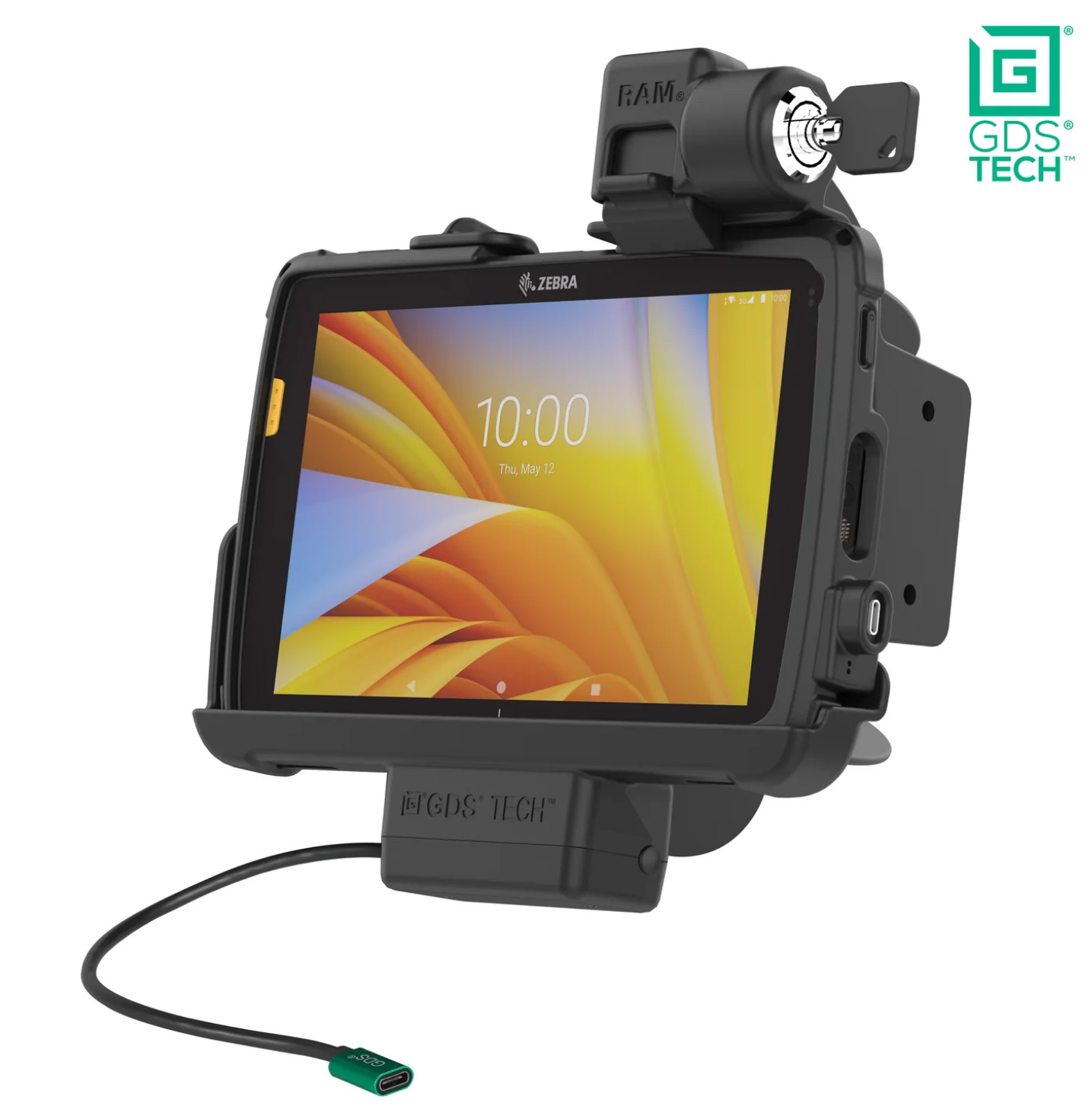 RAM-GDS-DOCKL-ZE20PU GDS Ladedock für Zebra ET4x8" Tablets in IntelliSkin (Abschließbar) 1