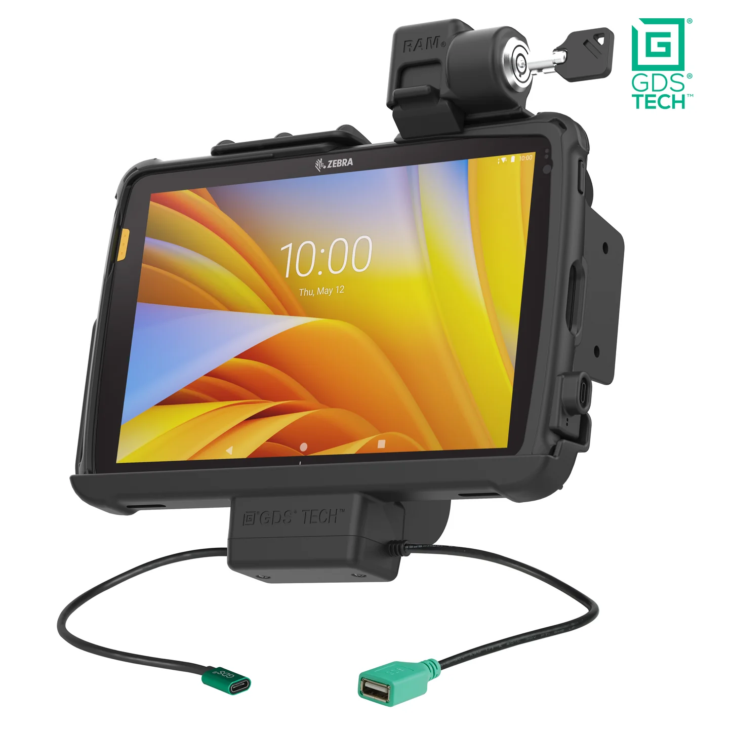 RAM-GDS-DOCKL-ZE21PDU GDS Ladedock für Zebra ET4x 10" Tablets in IntelliSkin (Peripherie&Abschließbar) 1