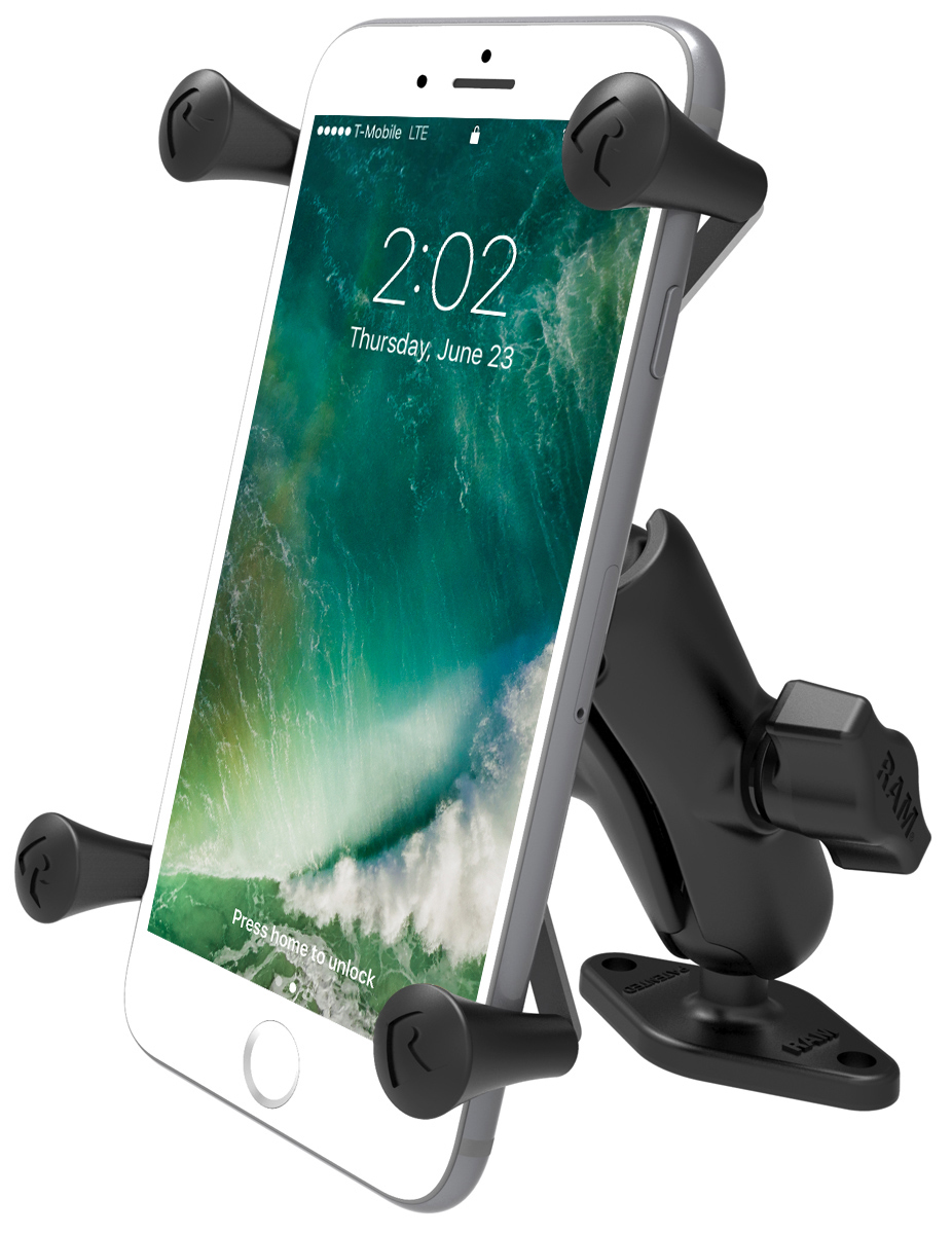 Ram Mount X-Grip Aluminium Smartphonehouder voor Auto Motorfiets Boot