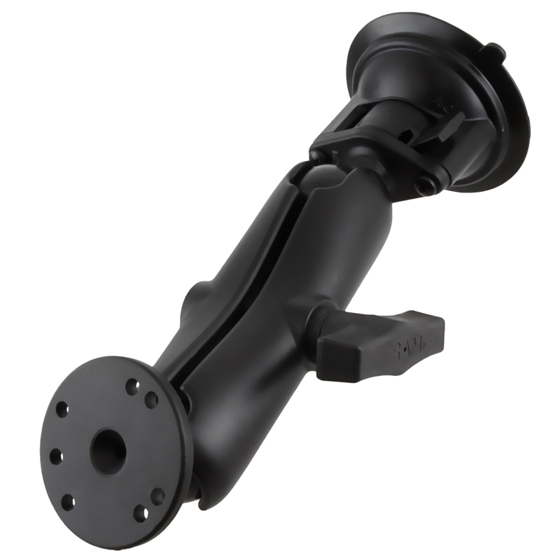 RAM-166-202U Ram Mount Saugnapfhalterset mit C-Arm aus Aluminium und Round Base 1