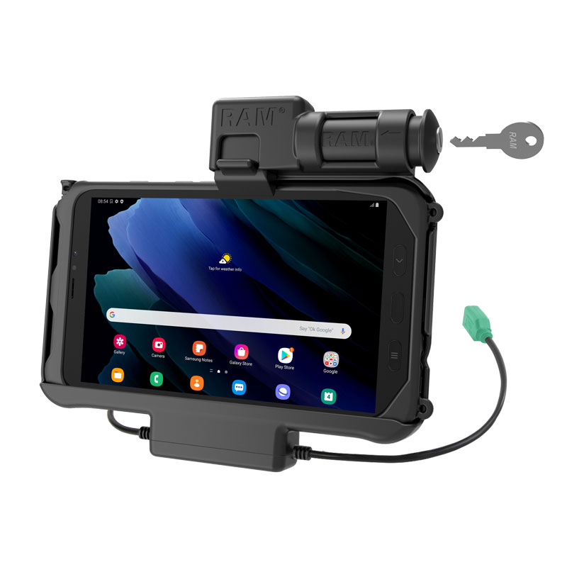 RAM-HOL-SAM58PDKLU Samsung Tab Active 2 & Tab Active 3 Datadock, Schloss 1