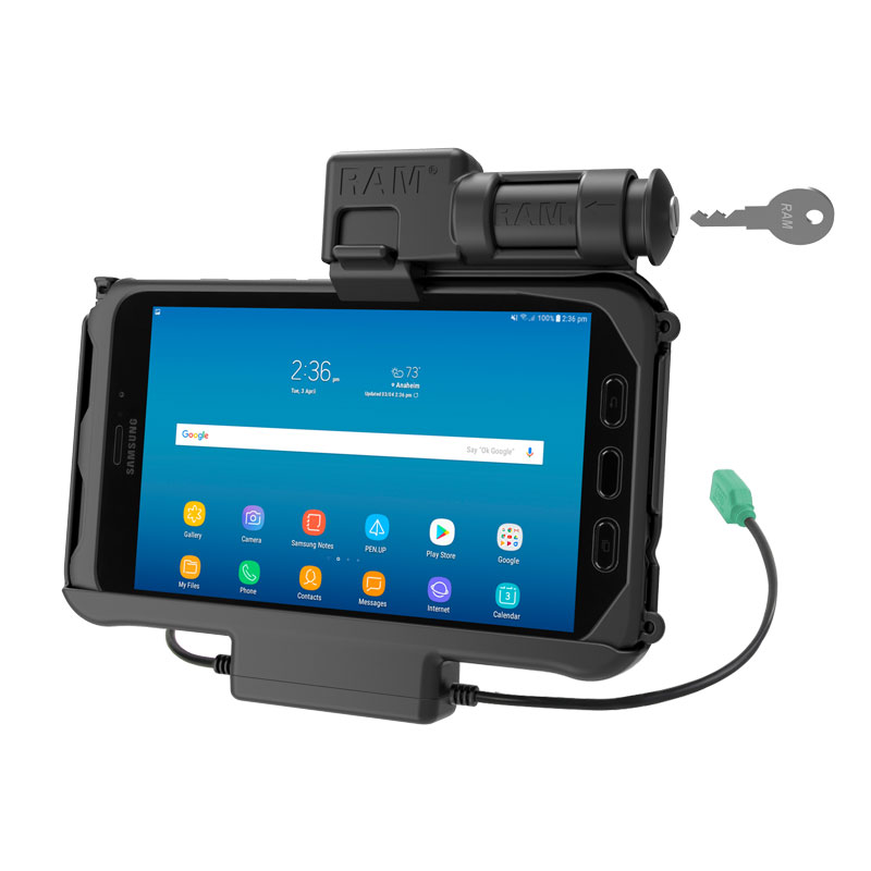 RAM-HOL-SAM58PDKLU Samsung Tab Active 2 & Tab Active 3 Datadock, Schloss 2