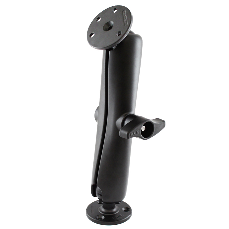 RAM-D-101U-E Double Ball Mount mit 2x große Round Base und langem Arm 1