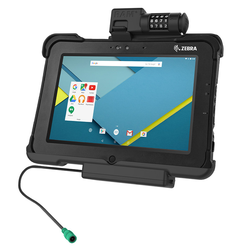 RAM-HOL-ZE15PCLU Ram Mount GDS-Ladedock für Zebra XSLATE L10 mit Zahlenschloss zur Verriegelung 1