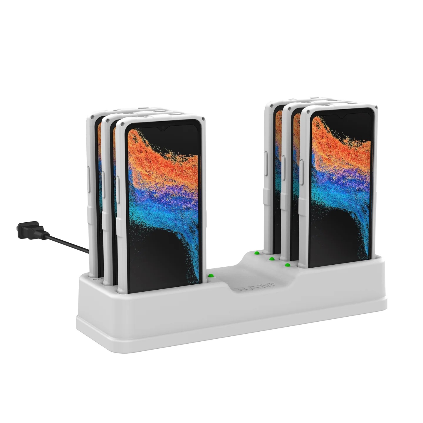 RAM-DOCK-6G-SAM84CPU-GRY RAM 6-Port Dock für XCover7 & XCover6 Pro mit OEM- oder RAM Skin - Grau 1
