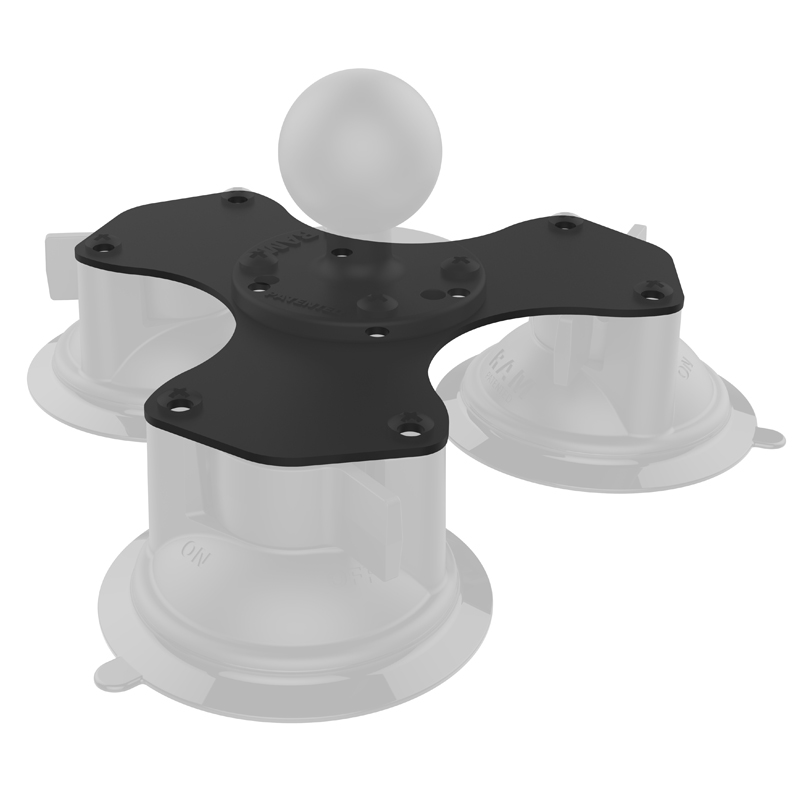 RAM-224-3BPU Twist-Lock Metall-Adapterplatte für dreifache Saugnapfbasis 1