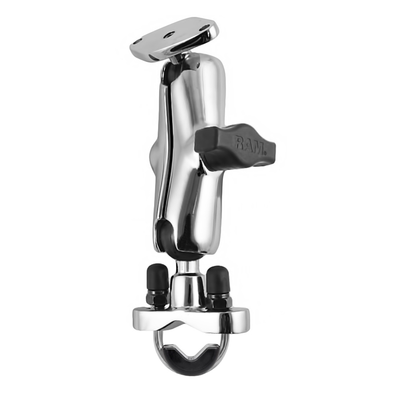 RAM-B-149CHU Verchromtes Lenkerhalterset mit Bügelschellenbasis und Diamond Base 1