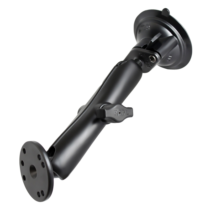RAM-B-166-C-202U Ram Mount Twist-Lock Saugnapfbasis mit C-Arm lang aus Aluminium und Round Base 1