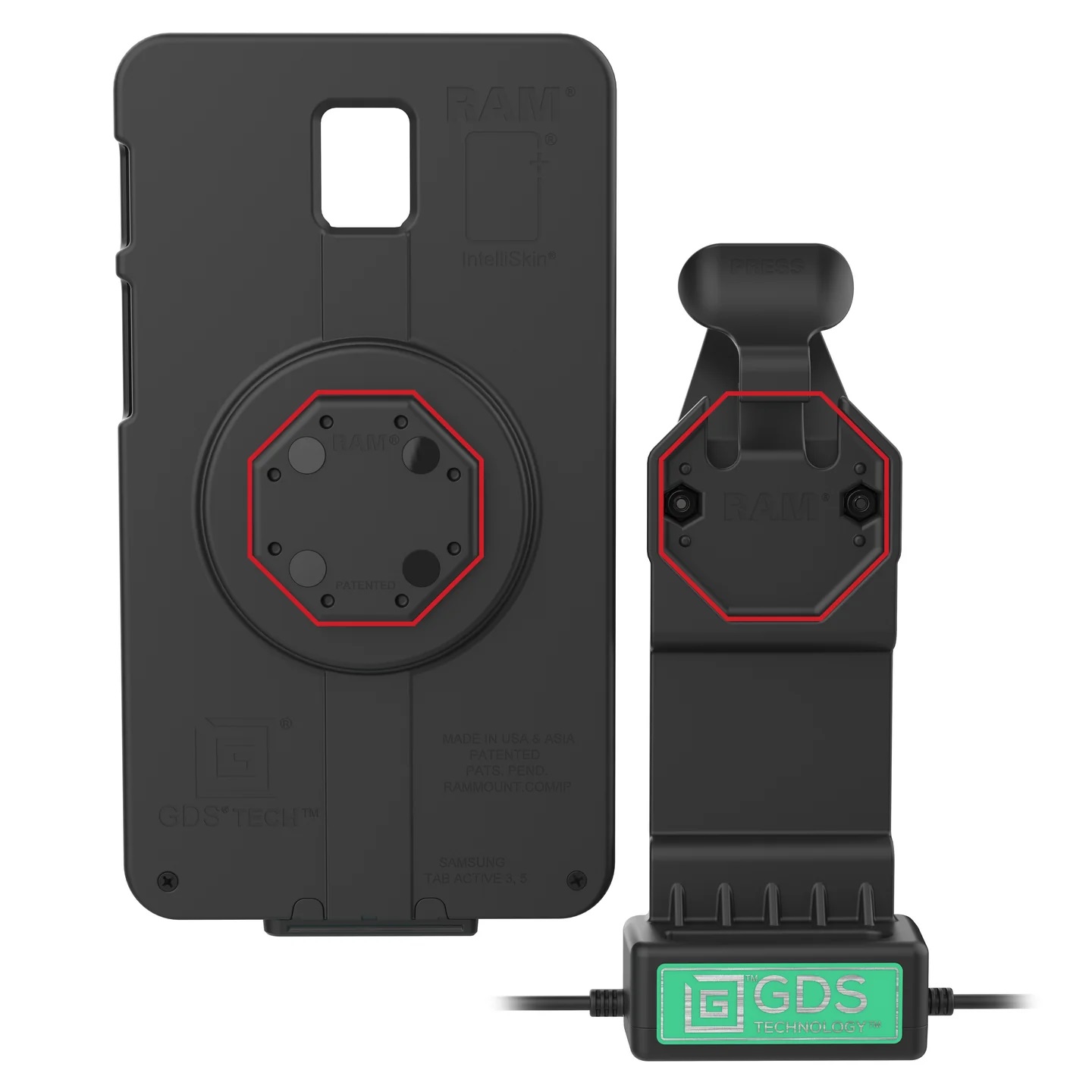 GDS Uni-Conn Dock Power USB C en USB A voor Samsung Galaxy Tablets - Ram Mounts