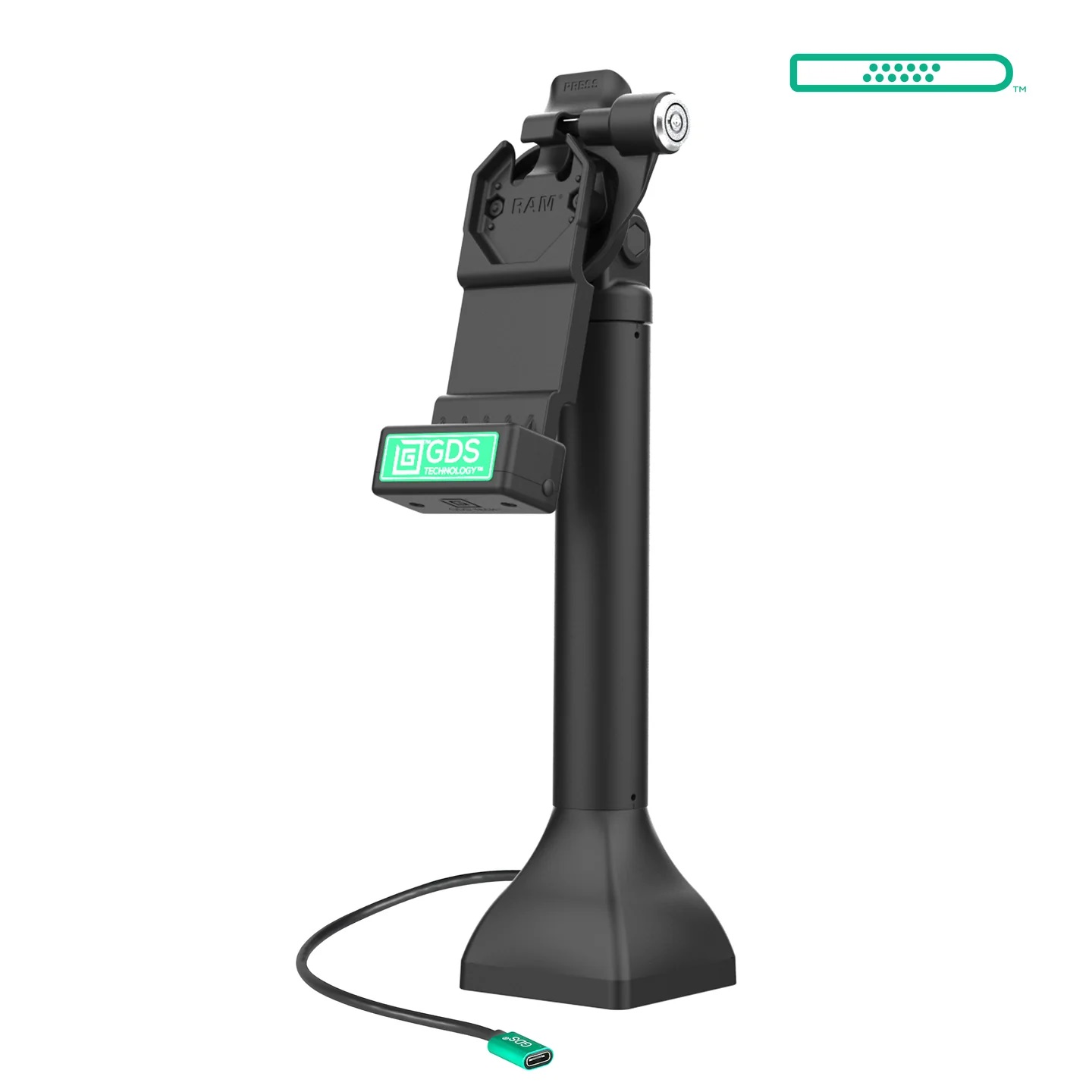 RAM-GDS-DOCKLR-D11-14-U1C GDS® Uni-Conn™ Pedestaldock 14" mit USB-C, abschließbar 1