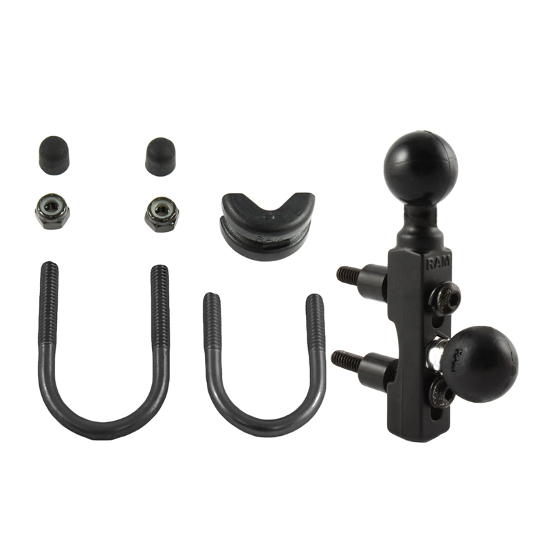 RAM-B-309-8U Motorrad-Basisset mit Bügelschelle und Reservoirbasis (Doppelkugel) 1