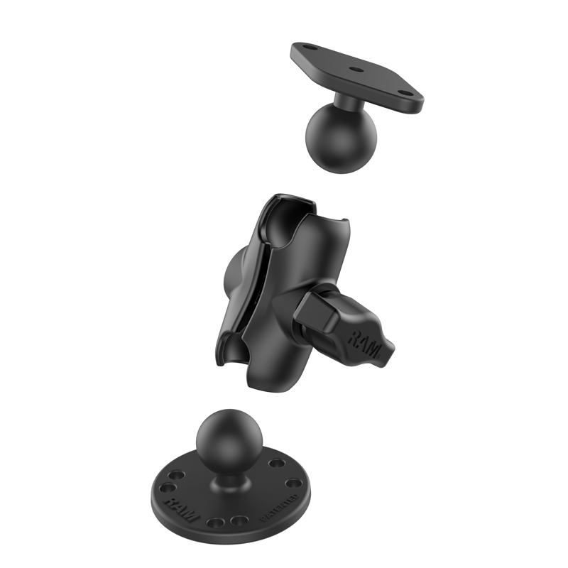 RAM-B-138U-A Double Ball Mount mit Diamond und Round Base (B-System) 2