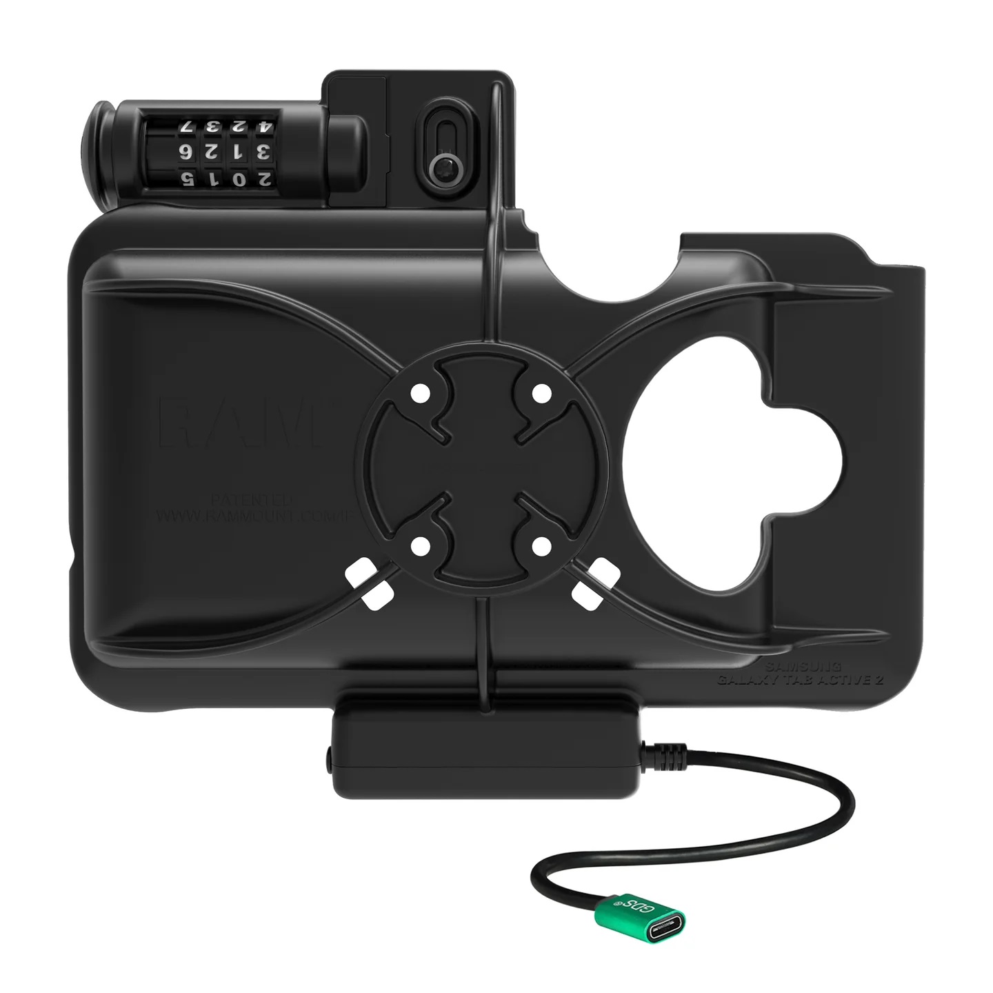 RAM-HOL-SAM58CPCLU EZ-Roll'r™ USB-C Ladedock für Samsung Tab Active5 & 3, mit Zahlenschloss 4